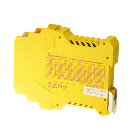 8 Differential chs BRAINBOXES ED-549 Brainboxes Ethernet to Analogue 8 Inputs + RS485 Gateway Connect All Types of sensors 0-10V and 4-20mA inputs Individually configurable