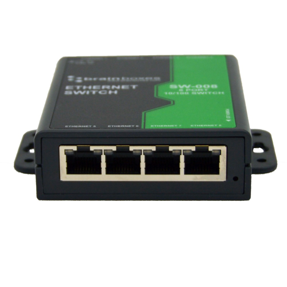 8 Port Unmanaged Switch Wall Mountable SW008 Brainboxes