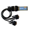 VX-034 - Adaptateur Série ExpressCard à 2 Port RS422/485 avec câble détachable et débit de données de 1 Megabaud