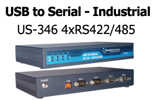 US-346 Industrial USB to Serial 4xRS422/485