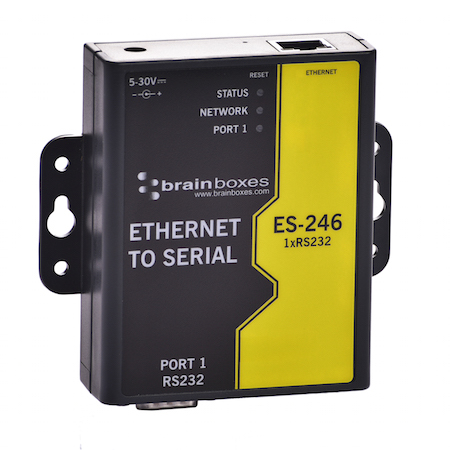 Ethernet to Serial device server providing access to one RS232 serial