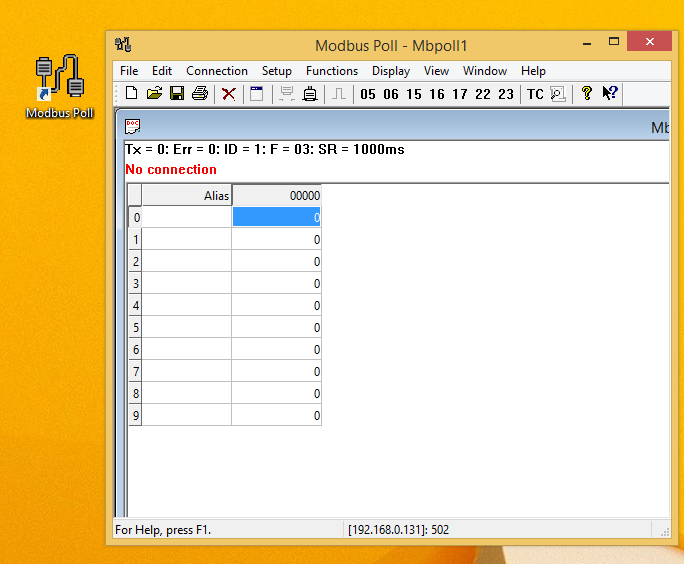 Open Modbus Poll in windows