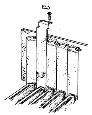 unscrew bracket from slot