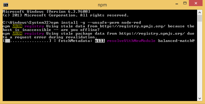 Command to install Node-RED