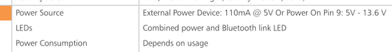 B:-819 and B:-830 datasheet power consumption