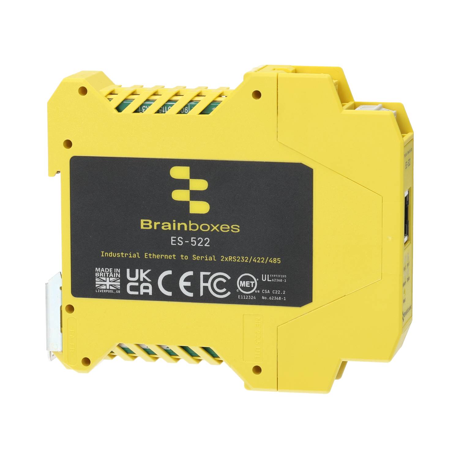Brainboxes ES-522 Industrial Ethernet to Serial 2xRS232/422/485