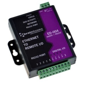 Brainboxes ED-004 ethernet to 4 dio ethernet to rs232