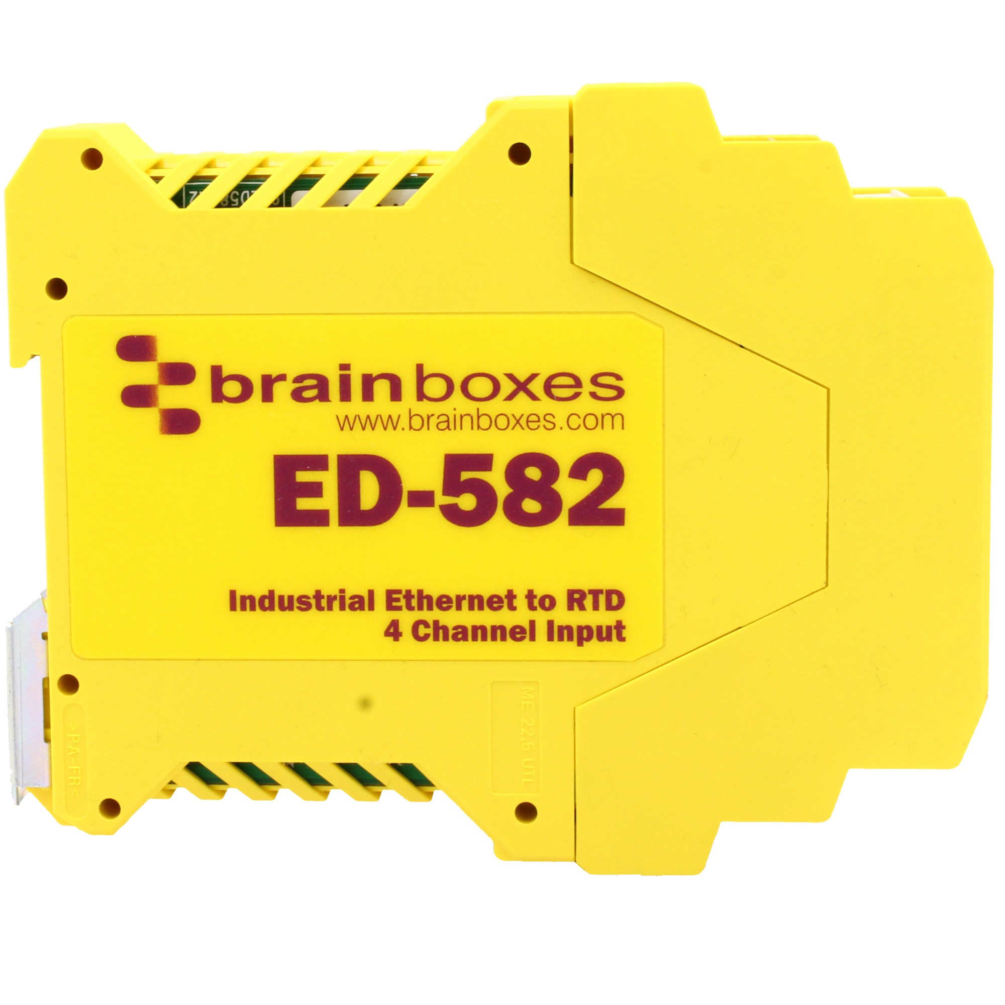 Brainboxes ED-582 industrial ethernet to rtd converter module with din rail mounting design