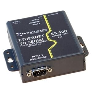 Brainboxes ES-420 1 port rs-422/485 with power over ethernet ieee802