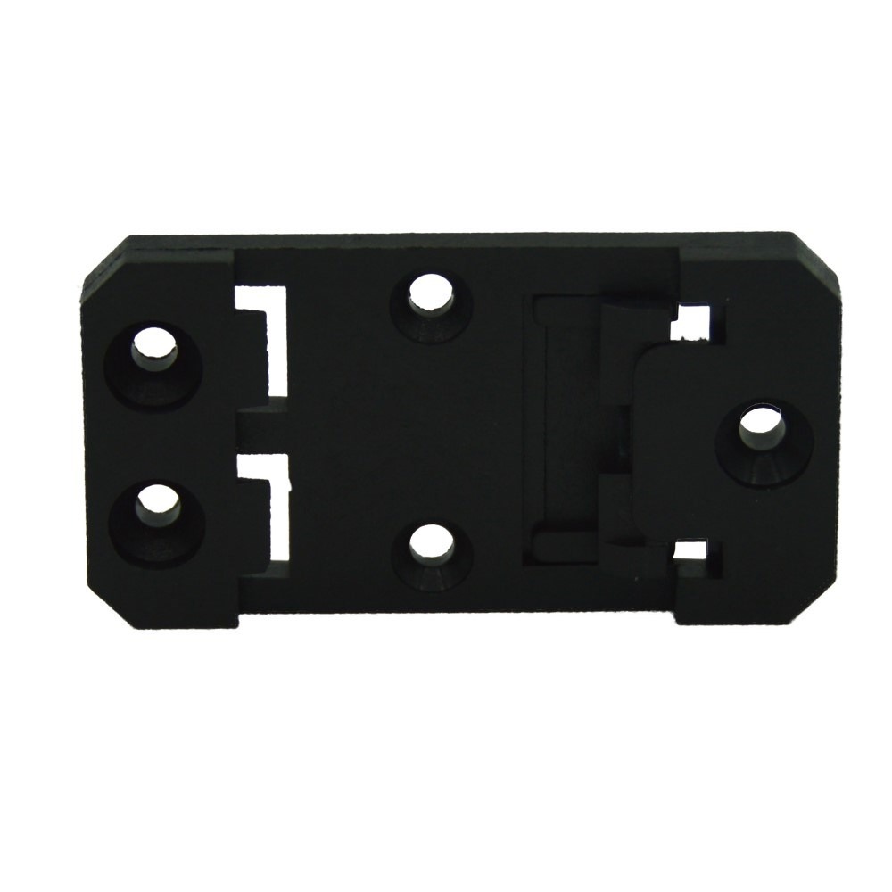 Brainboxes MK-114 back view of spring loaded din rail mounting bracket with attachment points