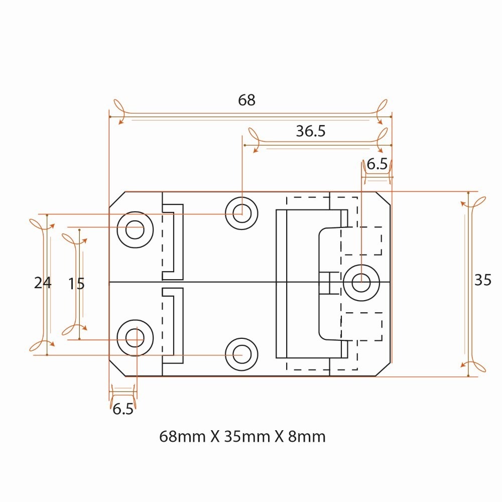 Brainboxes MK-588 technical drawing showing connector dimensions and mounting hole measurements