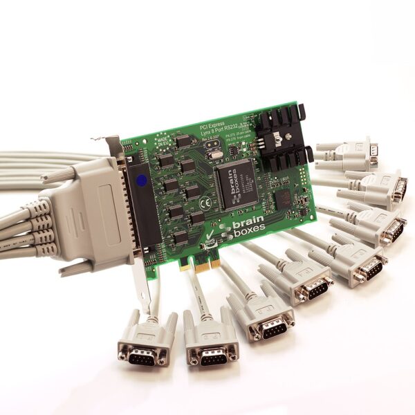 PX-279 8 Port RS232 PCI Express Serial Card 9 Pin Connectors - Brainboxes