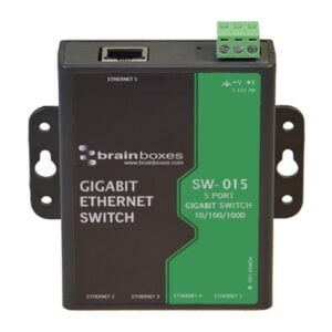 Brainboxes SW-015 5x port gigabit unmanaged ethernet switch wide power