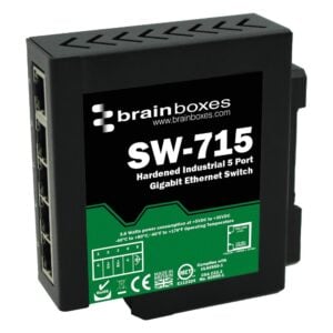 Brainboxes SW-715 5x port gigabit unmanaged ethernet switch dual