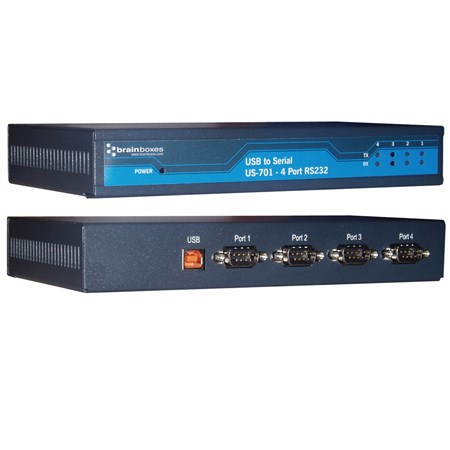 Brainboxes US-701 4 port rs-232 usb to serial serverdata rate from 300 to