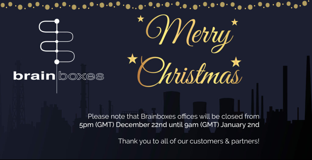 Merry Christmas! Brainboxes offices will be closed from 5pm 22nd December until 9am 2nd January