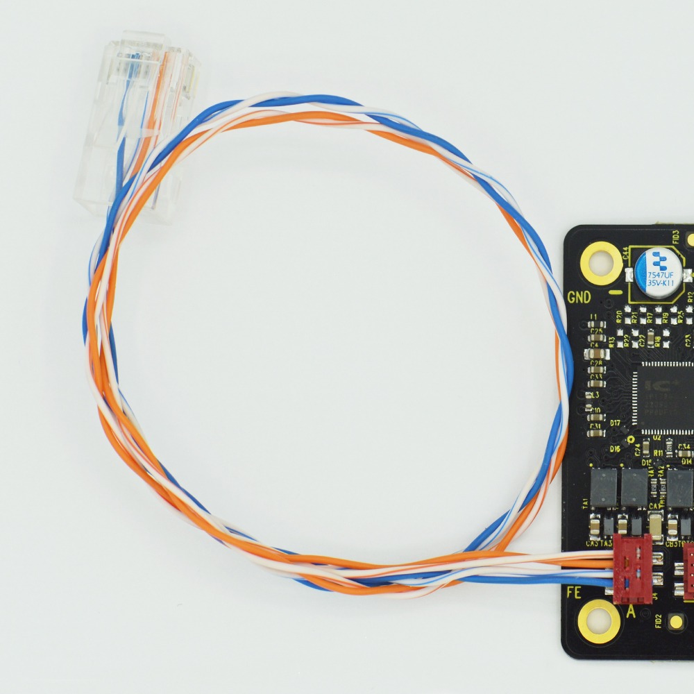 Brainboxes CC-500 idc style connector cable with rj45 termination showing ethernet connectivity