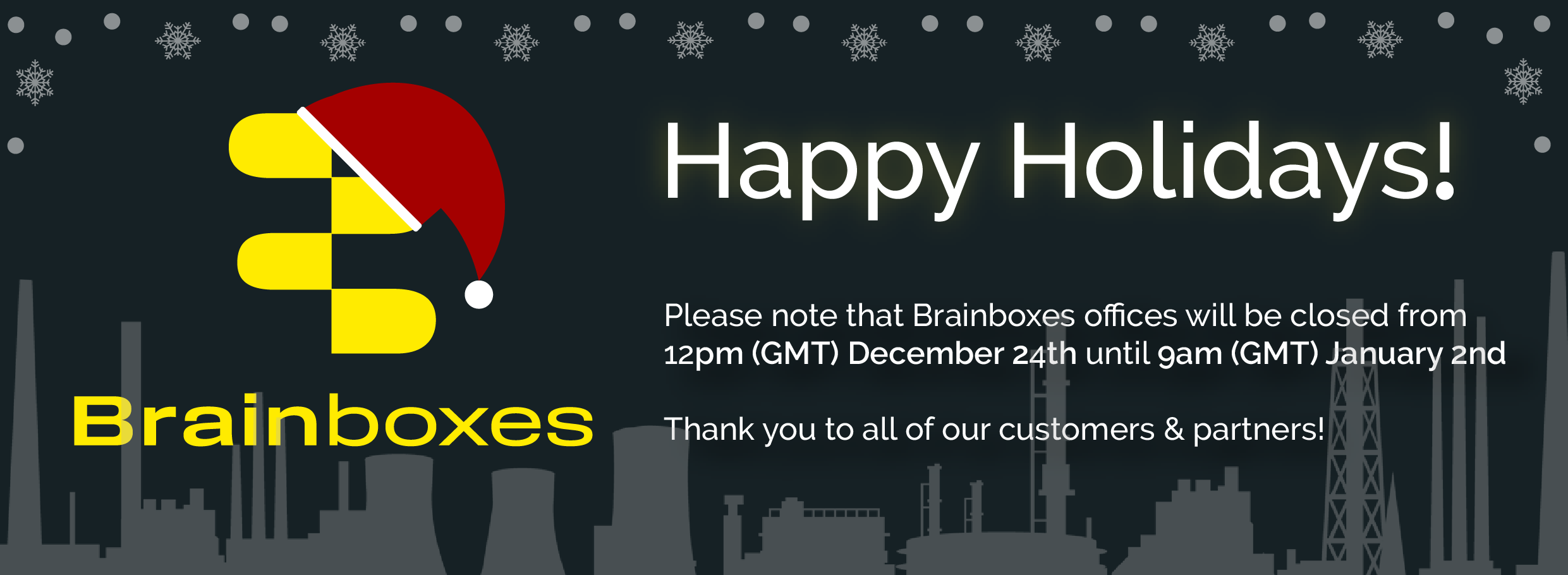 Featured image for “Holiday Greetings from Brainboxes! ❄️”