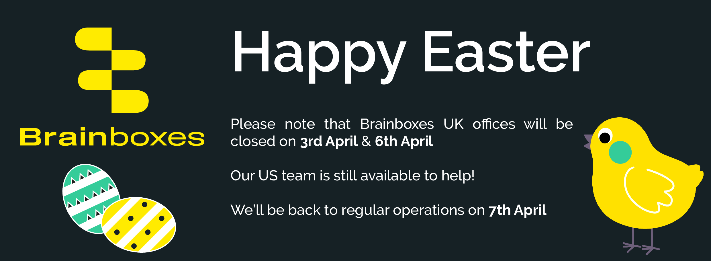 Featured image for “Happy Easter from Brainboxes!”